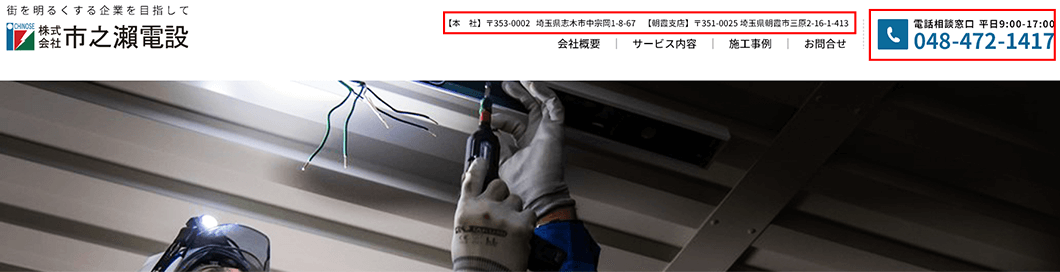 ヘッダーの固有の情報